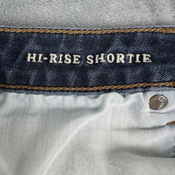 American Eagle Outfitters Hi-Rise Shortie Jean Short Women's 14 Denim Cut Off - Picture 9 of 12